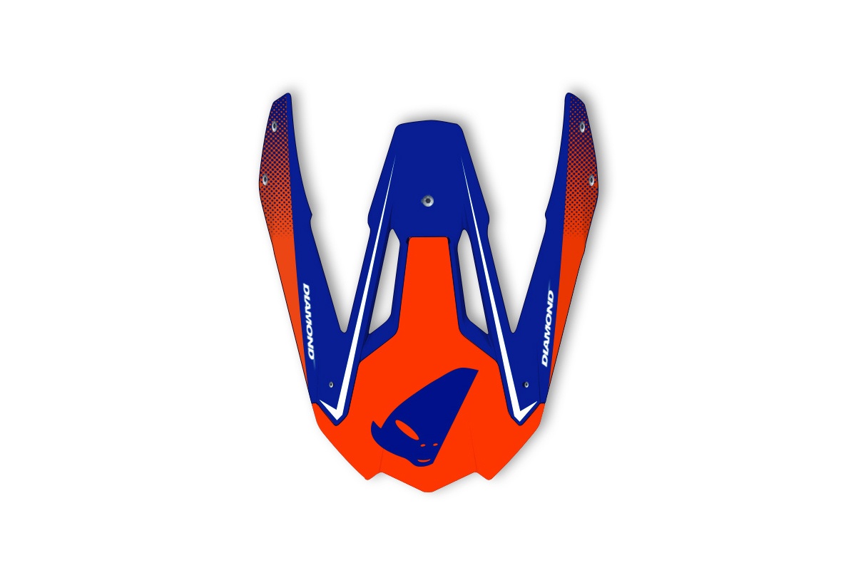 Visor for motocross Diamond helmet blue and red - PROTECTION - HR093 - Ufo Plast