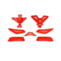 Side extractors for motocross Diamond helmet neon red - Helmet spare parts - HR059-FFLU - Ufo Plast