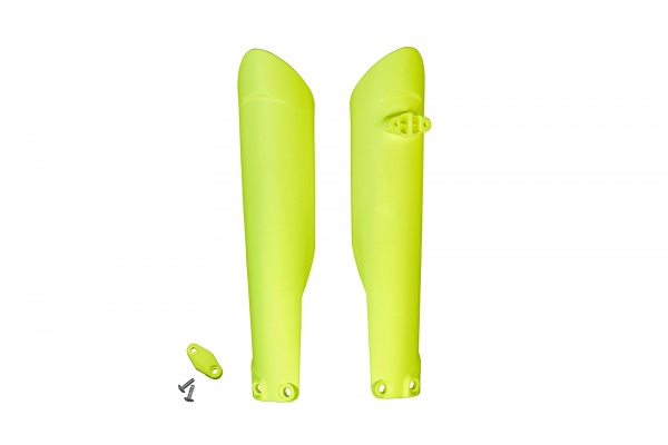 Fork slider protectors - neon yellow - Husqvarna - REPLICA PLASTICS - HU03361-DFLU - UFO Plast