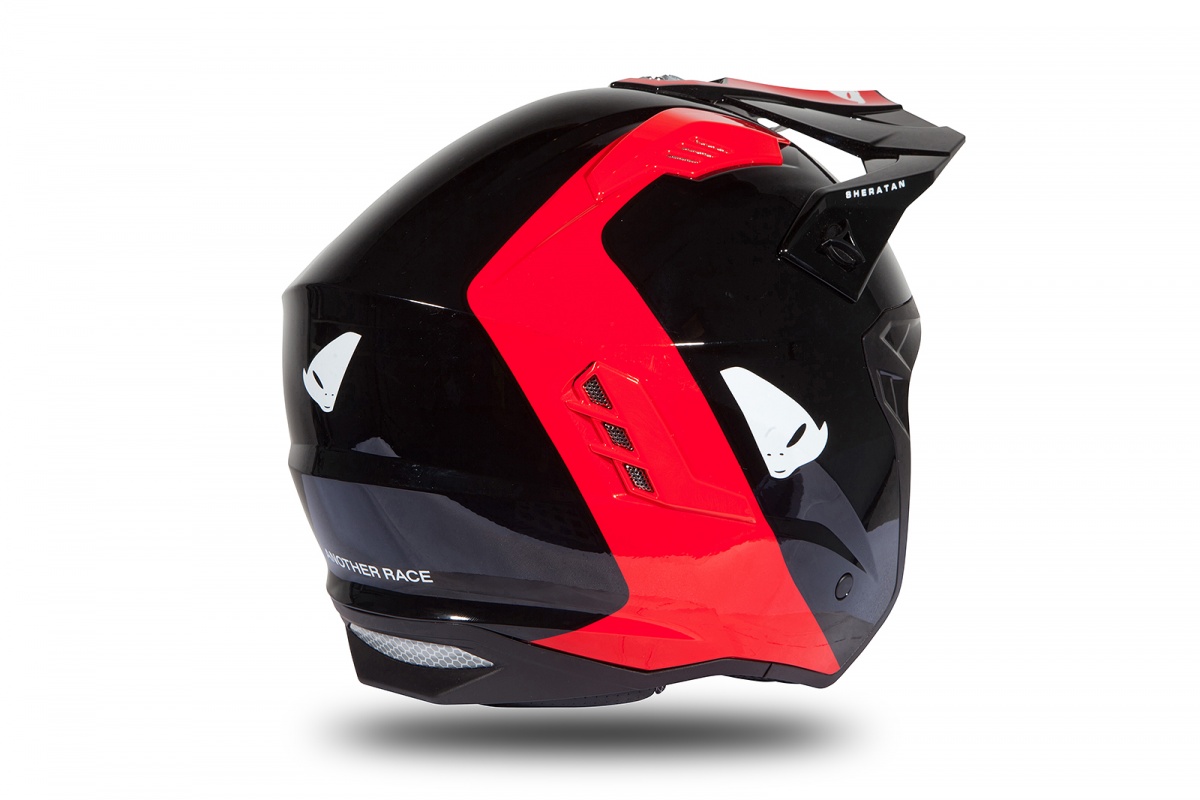 Jet helmet Sheratan black and red glossy - Helmets - HE189 - Ufo Plast