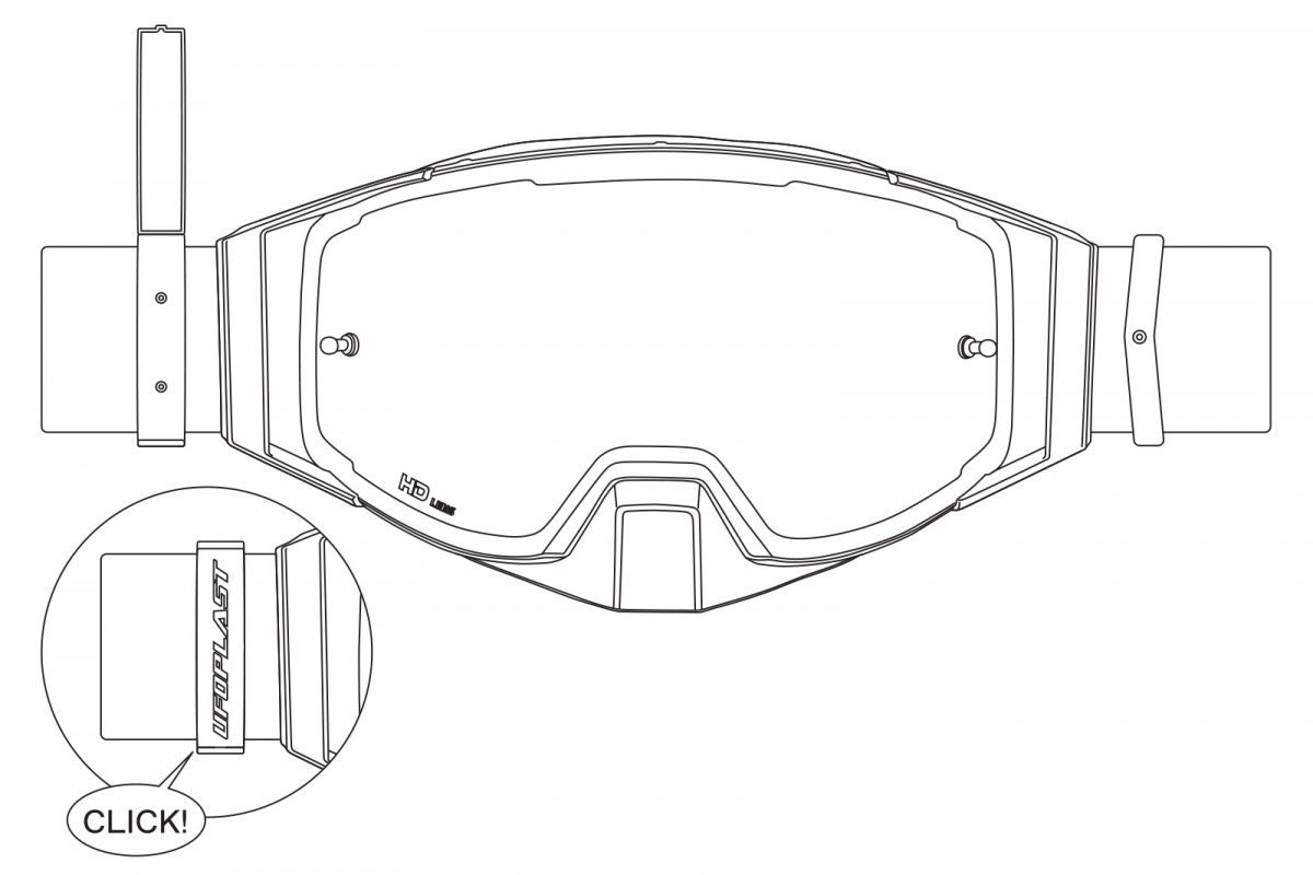 Motocross Wise Pro goggle blue - Adult gear - GO13002-CW - UFO Plast