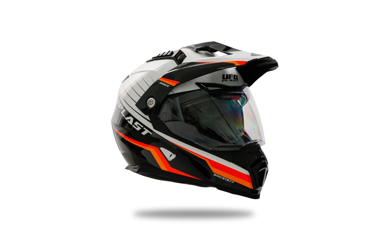 Motocross Aries helmet black and white - Helmets - HE13500-WK - Ufo Plast