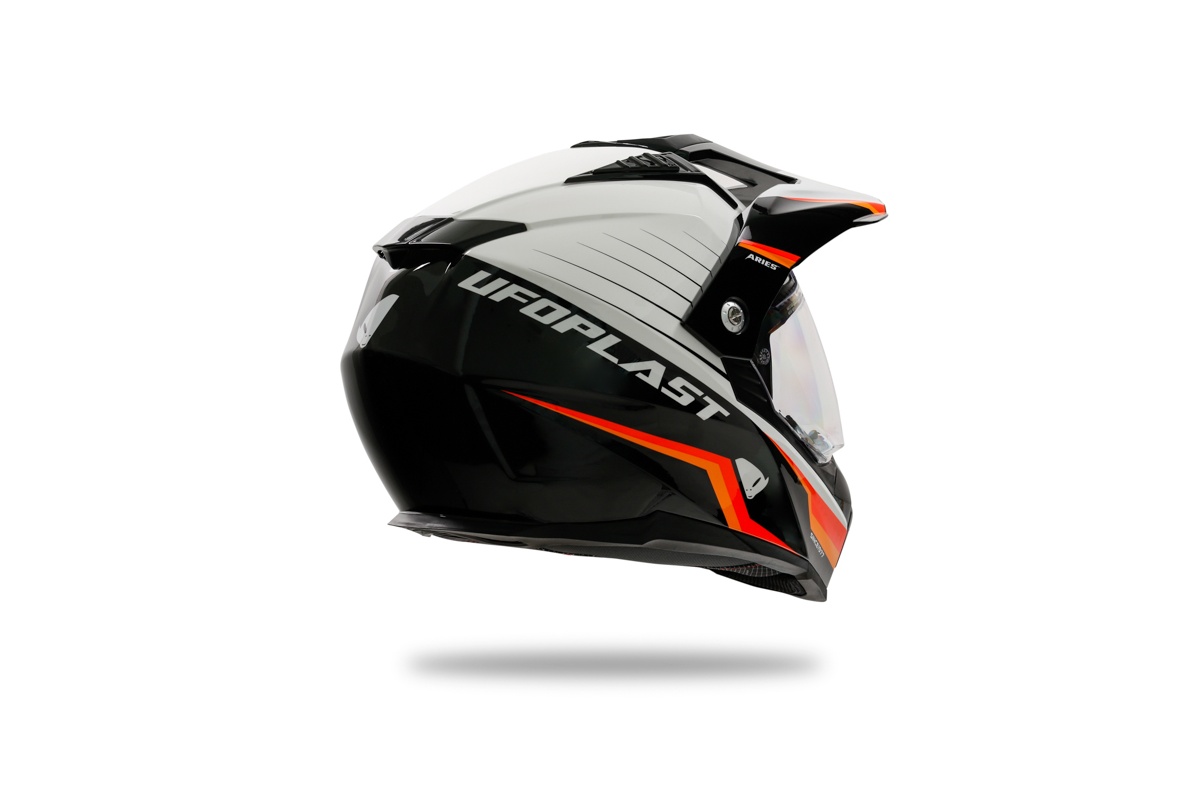 Motocross Aries helmet black and white - Helmets - HE13500-WK - Ufo Plast