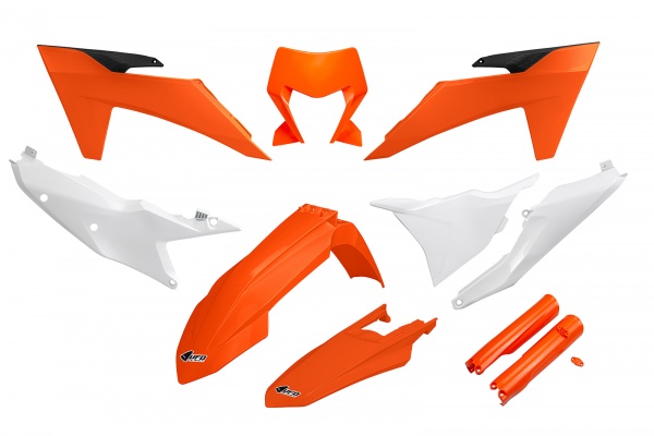 Full Plastic Kit OEM Color 24 compatible Ktm EXC 150/XC W150 / XC W150TPI - EXC 250/XC W250 - EXC-F 250/XCF W250 - EXC 300/X....