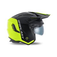 Sheratan cross jet helmet neon yellow and black